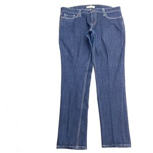 Levi's 524 Too Superlow Straight Leg Women's size 17 Dark Wash Blue Denim Jeans